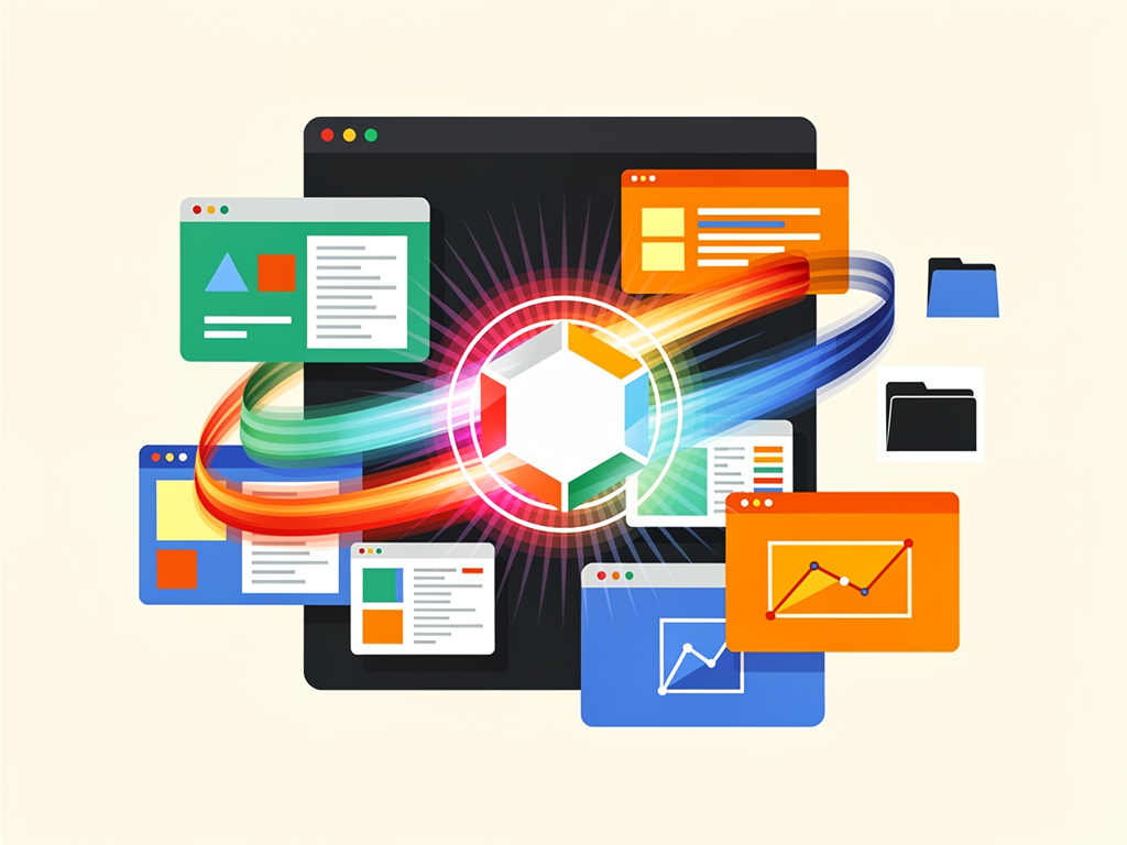 Абстрактная editorial-обложка к статье «Gemini для команд в Google Workspace: ощутимая польза»
