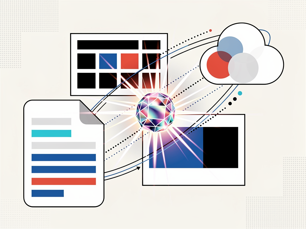 Абстрактная editorial-обложка к статье «Gemini в Docs, Sheets, Slides и Drive: что изменилось»