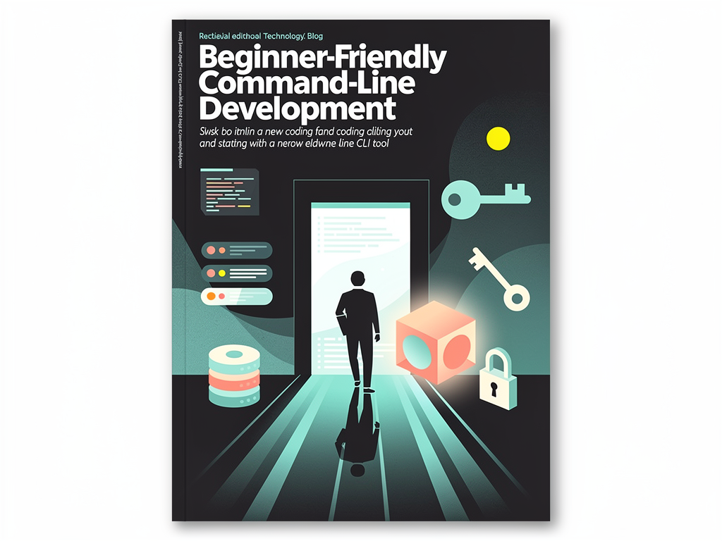 Абстрактная editorial-обложка к beginner-статье «Codex CLI: как начать с нуля пошагово»