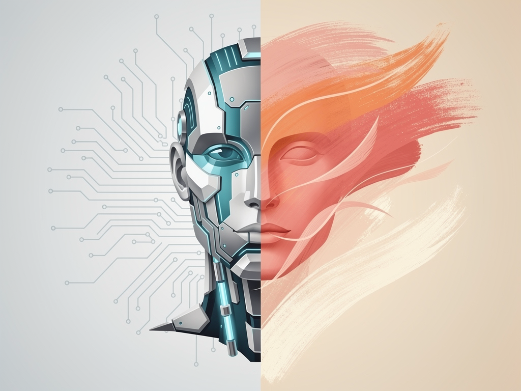 Абстрактная editorial-обложка о natural writing и prompt engineering