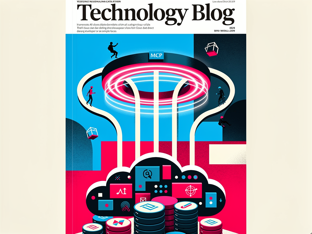 Абстрактная editorial-обложка к beginner-статье «MCP и данные в Antigravity: как начать без сложной инфраструктуры»